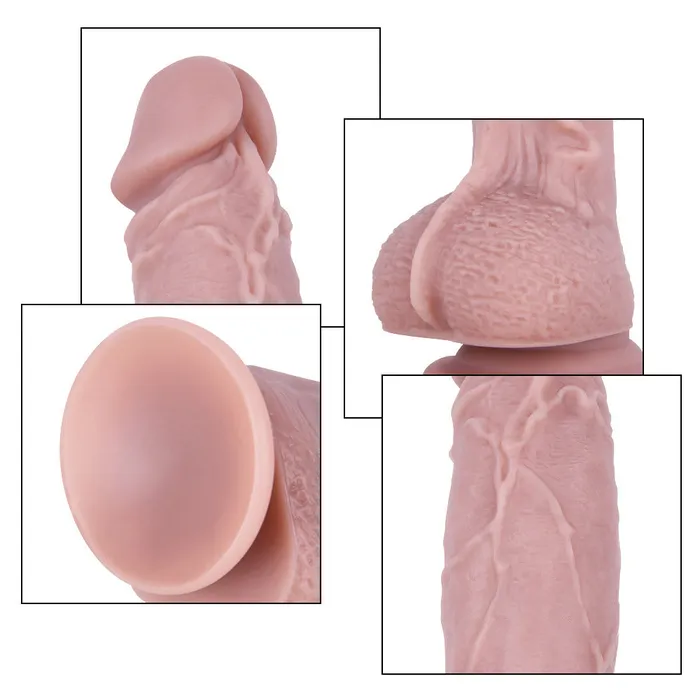B116 Ultra Realistic Liquid Silicone Suction Cup Dildo with Raised Veins 83 Inch Modi Female Sex Toys