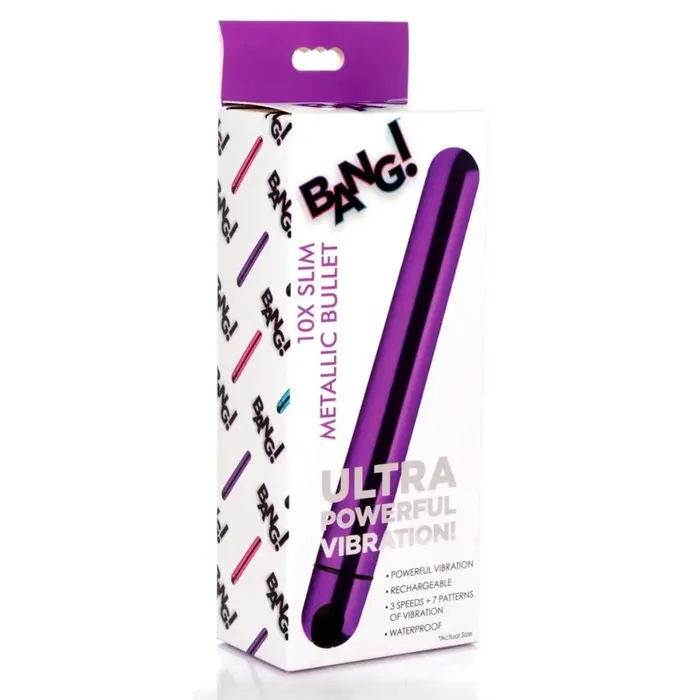 BANG Female Sex Toys BANG 10x Slim Metallic Bullet Shaped Vibrator