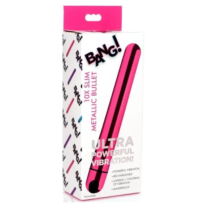 BANG Female Sex Toys BANG 10x Slim Metallic Bullet Shaped Vibrator