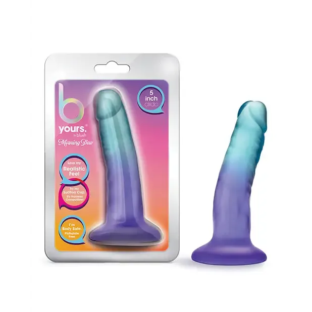 Blush Blush B Yours Morning Dew 5 in Dildo with Suction Cup Sapphire Female Sex Toys Blush Blush B Yours Morning Dew 5 in Dildo with Suction Cup Sapphire Female Sex Toys