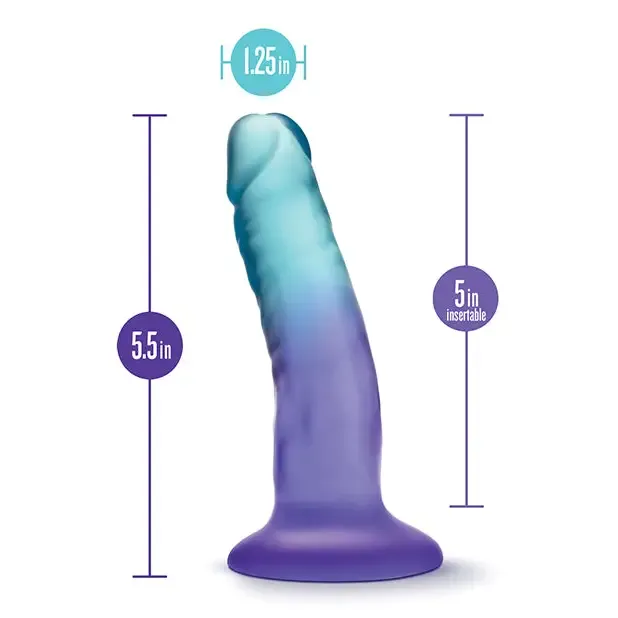 Blush Blush B Yours Morning Dew 5 in Dildo with Suction Cup Sapphire Female Sex Toys Blush Blush B Yours Morning Dew 5 in Dildo with Suction Cup Sapphire Female Sex Toys