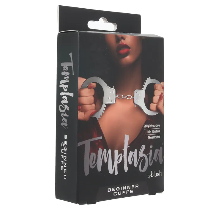 Blush Female Sex Toys Tempasia Beginner Cuffs in Silver