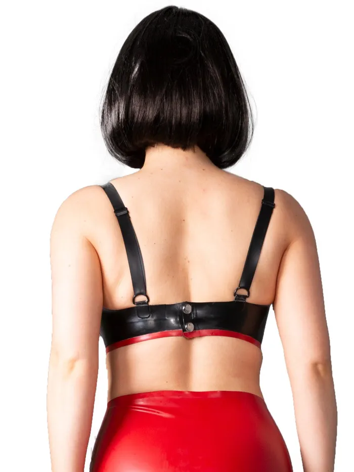 Bordello Latex Bra in Black Red HonourSkintwocom Anal