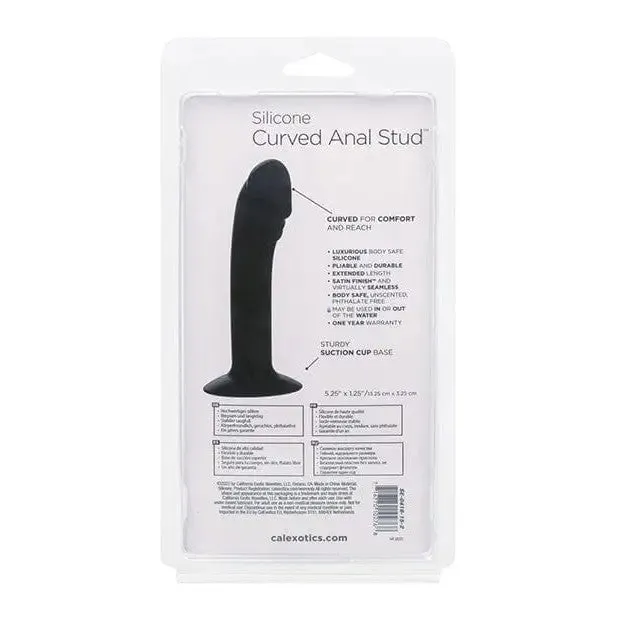 CalExotics Anal Silicone Curved Anal Stud Black CalExotics Anal Silicone Curved Anal Stud Black