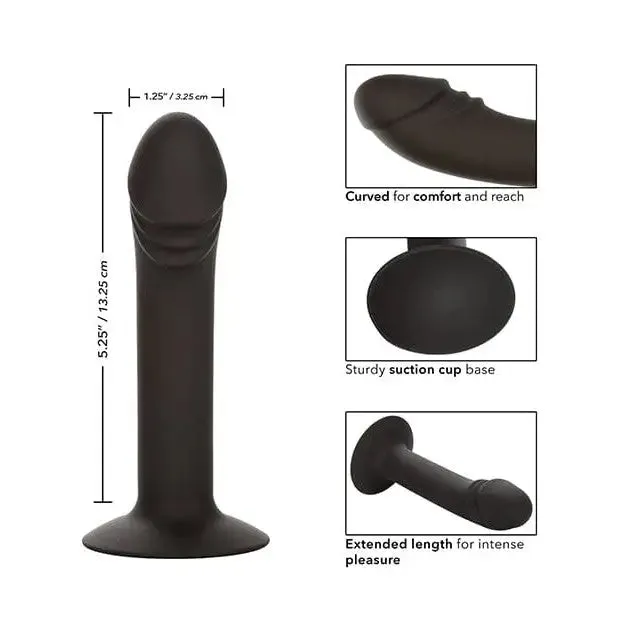 CalExotics Anal Silicone Curved Anal Stud Black CalExotics Anal Silicone Curved Anal Stud Black