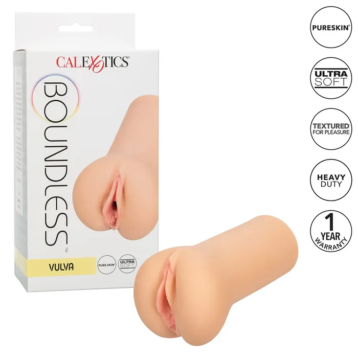 CalExotics Boundless Vulva Masturbator Beige CalExotics Male Sex Toys