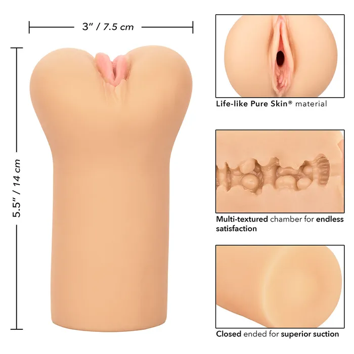 CalExotics Boundless Vulva Masturbator Beige CalExotics Male Sex Toys