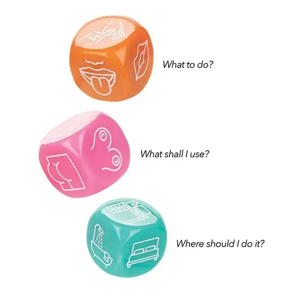 CalExotics Female Sex Toys Naughty Bits Roll With It Icon Based Sex Dice