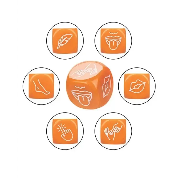 CalExotics Female Sex Toys Naughty Bits Roll With It Icon Based Sex Dice