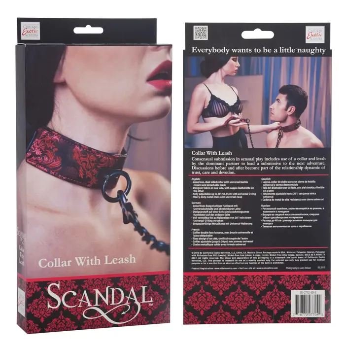 CalExotics Male Sex Toys Scandal Collar With Leash