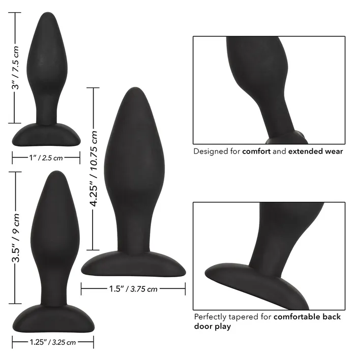 CalExotics Silicone Anal Exerciser Kit Black CalExotics Anal