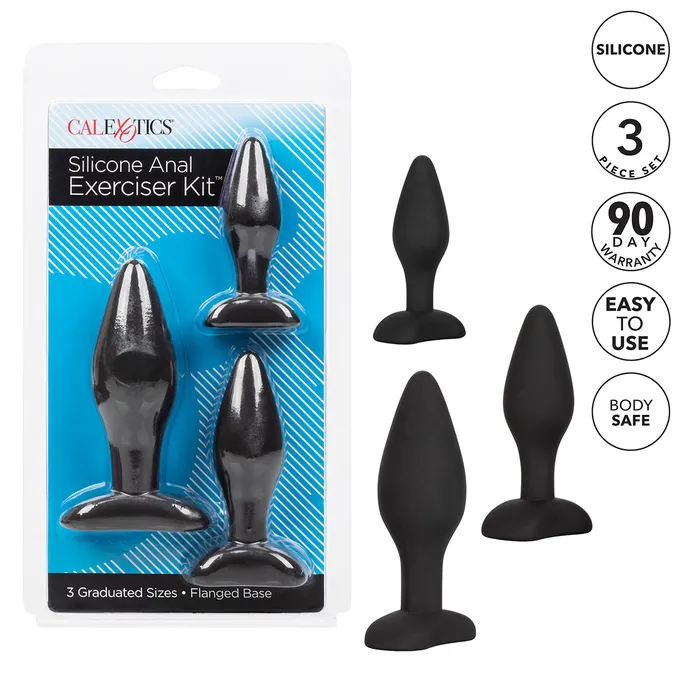 CalExotics Silicone Anal Exerciser Kit Black CalExotics Anal