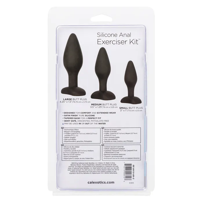 CalExotics Silicone Anal Exerciser Kit Black CalExotics Anal