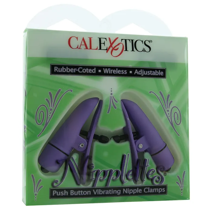 CalExotics Vibrators Nipplettes Vibrating Nipple Clamps in Purple CalExotics Vibrators Nipplettes Vibrating Nipple Clamps in Purple