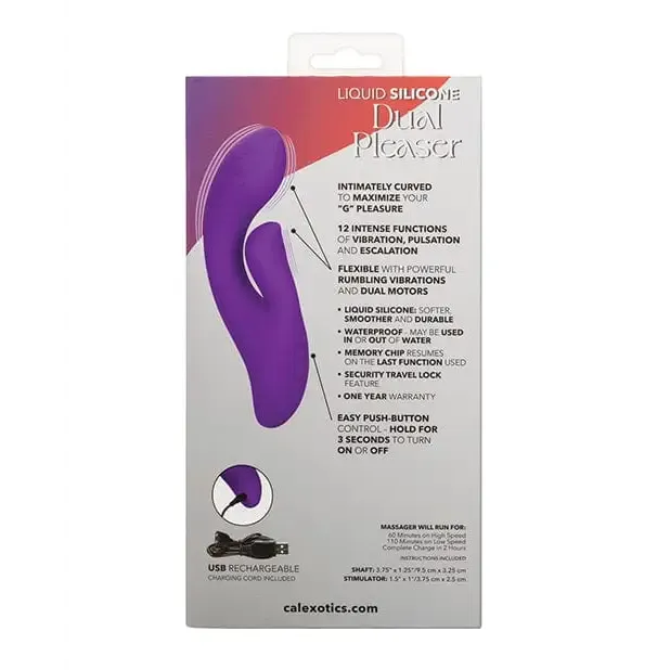 CalExotics Vibrators Stella Liquid Silicone Dual Pleaser Purple CalExotics Vibrators Stella Liquid Silicone Dual Pleaser Purple