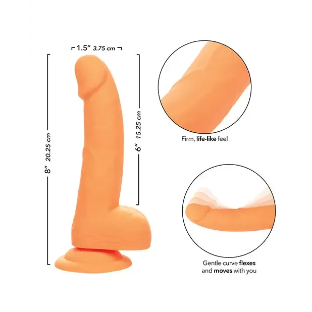 California Exotic Novelties Dildos Silicone Studs Neon 6 Dildo