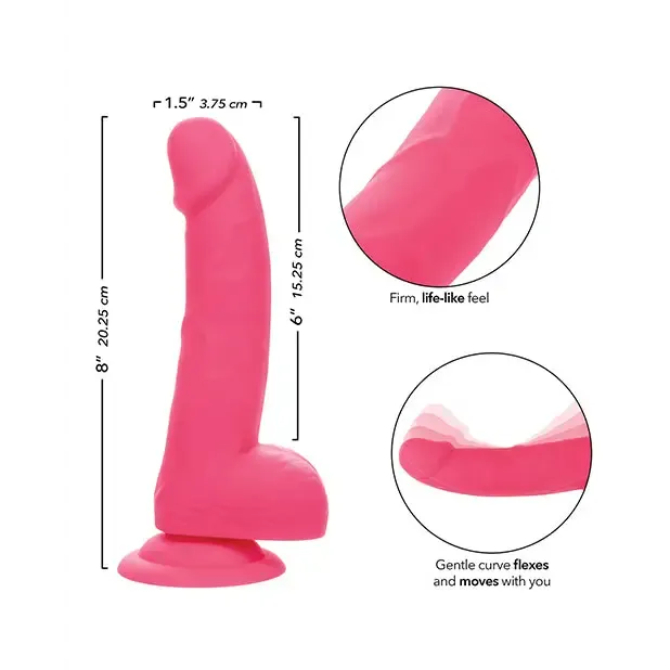 California Exotic Novelties Dildos Silicone Studs Neon 6 Dildo