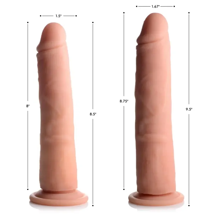 Curve Toys Anal Vibrating And Rotating Remote Control Silicone Dildo 8 Inch