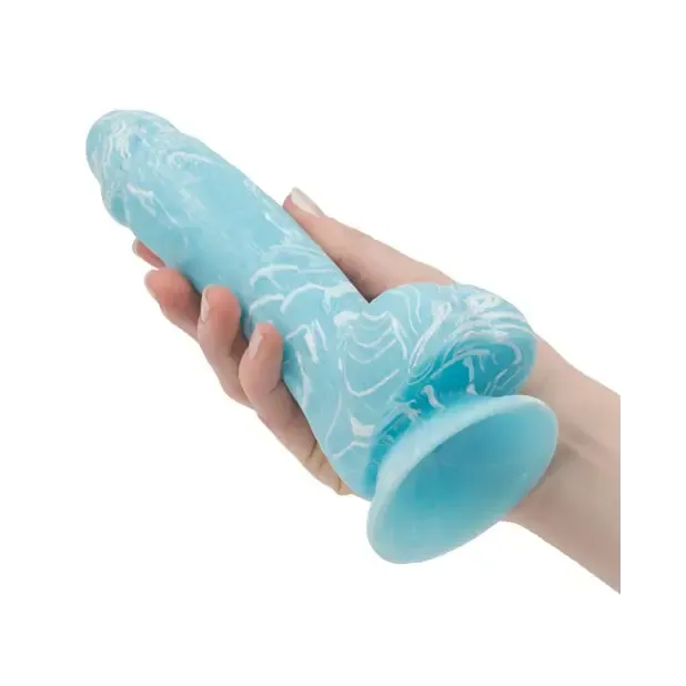 Dildos BMS Enterprises Addiction Luke Glow in the Dark 75 Dildo Blue