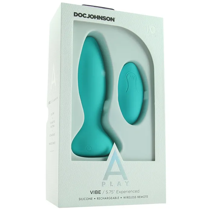 Doc Johnson Anal APlay Experienced Vibrating Remote Butt Plug in Teal Doc Johnson Anal APlay Experienced Vibrating Remote Butt Plug in Teal