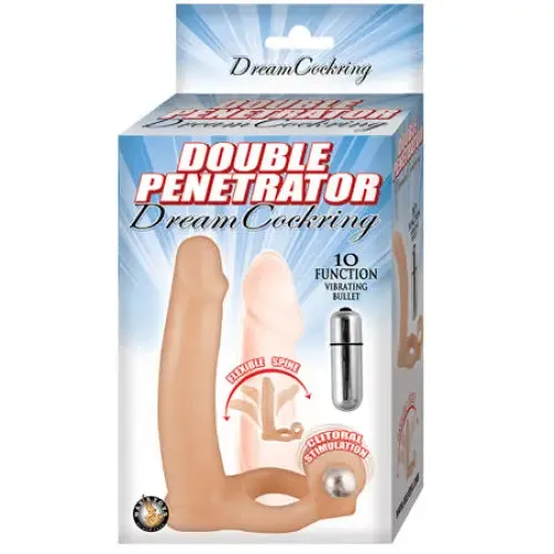 Double Penetrator Dream Cockring With 10 Fuction Bullet Waterproof Flesh Novelties By Nasswalk Female Sex Toys Double Penetrator Dream Cockring With 10 Fuction Bullet Waterproof Flesh Novelties By Nasswalk Female Sex Toys