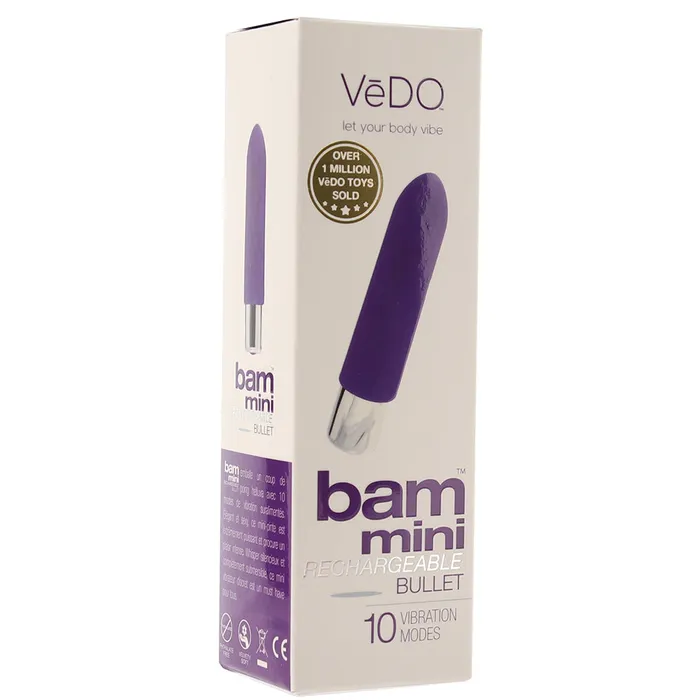 Female Sex Toys VeDO Bam Mini Rechargeable Bullet Vibe in In To You Indigo Female Sex Toys VeDO Bam Mini Rechargeable Bullet Vibe in In To You Indigo