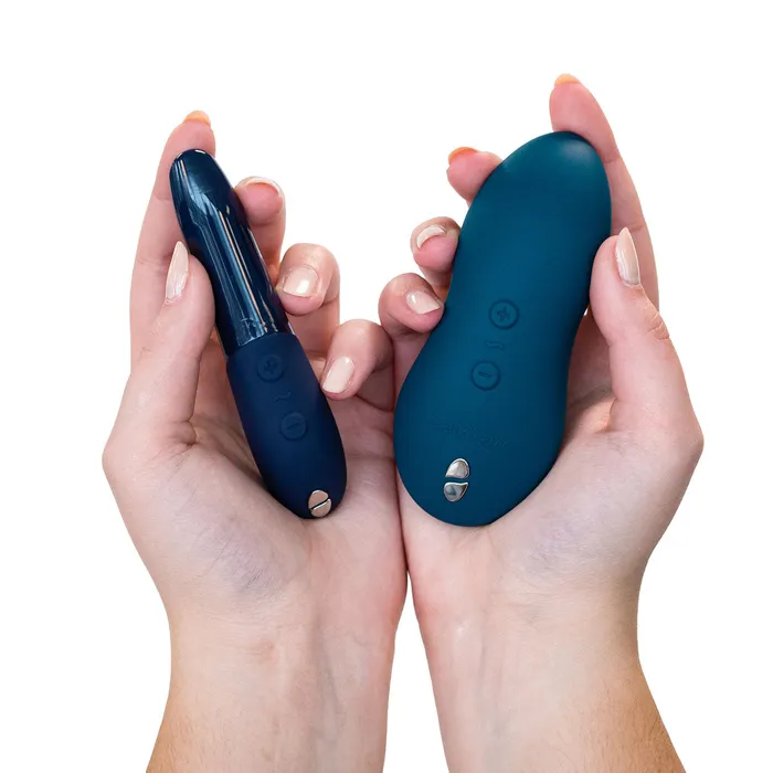 Female Sex Toys WeVibe Forever Favorites LayOn Vibrating Massager Bullet Vibrator Special Edition Set VelvetMidnight Blue WeVibe