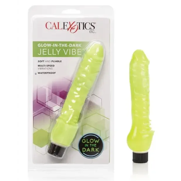 Glowinthedark 7 Jelly Penis Vibe CalExotics Female Sex Toys