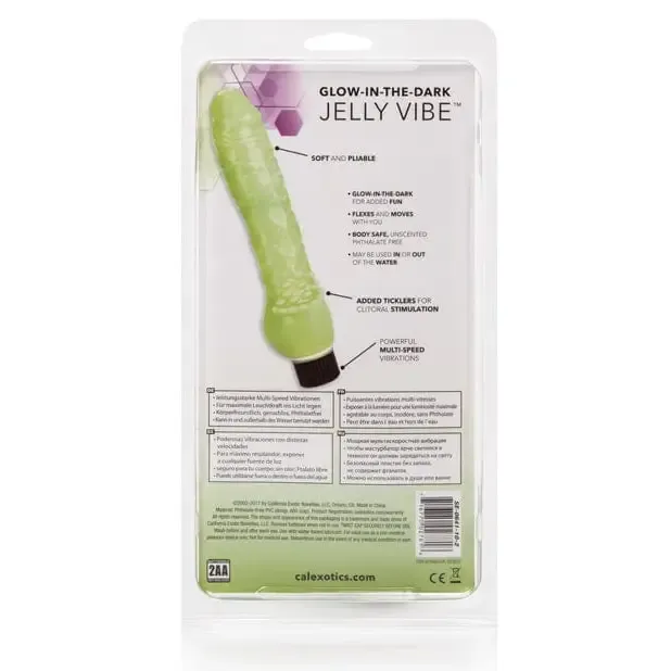 Glowinthedark 7 Jelly Penis Vibe CalExotics Female Sex Toys