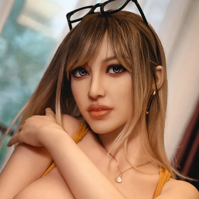 HEADSY293NATURALSILICONEBROWNM16IMPALNTED HAIR SY Doll Male Sex Toys