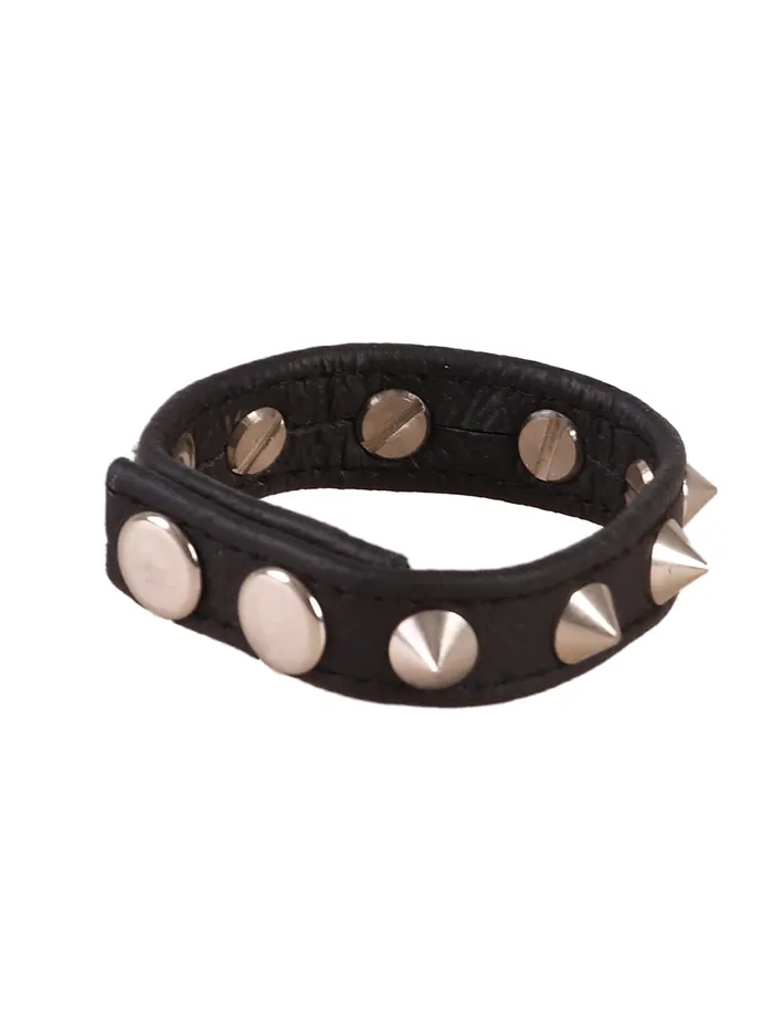 HonourSkintwocom Male Sex Toys Leather Cock Ball Strap with Studs