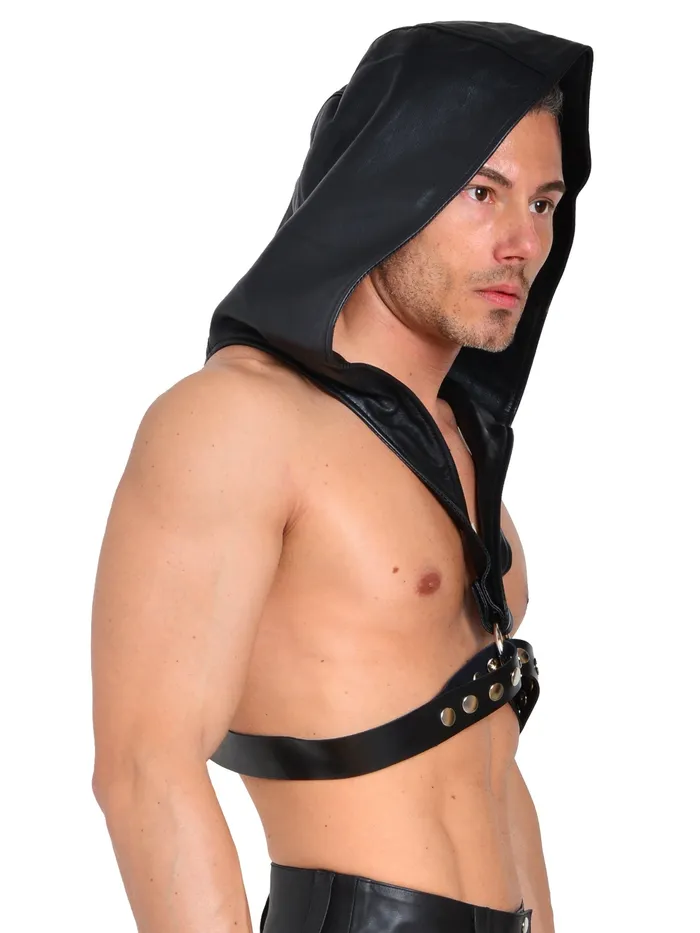 HonourSkintwocom Mens Underwear Leather Harness Hoodie One Size HonourSkintwocom Mens Underwear Leather Harness Hoodie One Size
