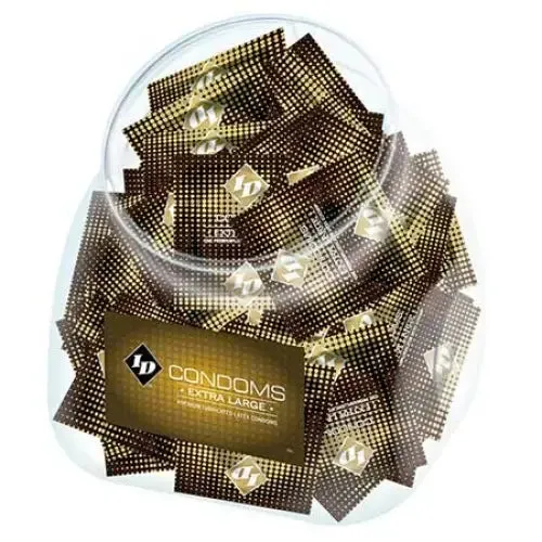 ID Lube Male Sex Toys ID Extra Large Condom Jar 144Jar