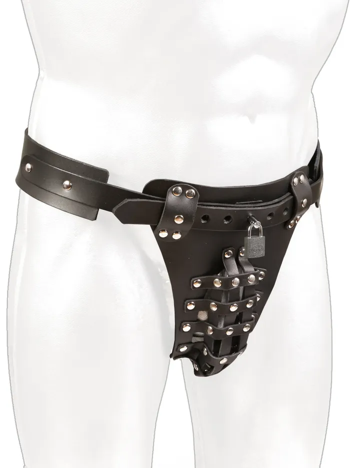 Leather Male Chastity Belt HonourSkintwocom Male Sex Toys