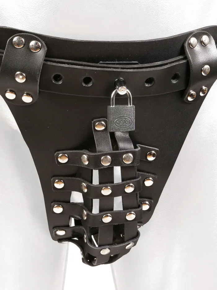 Leather Male Chastity Belt HonourSkintwocom Male Sex Toys