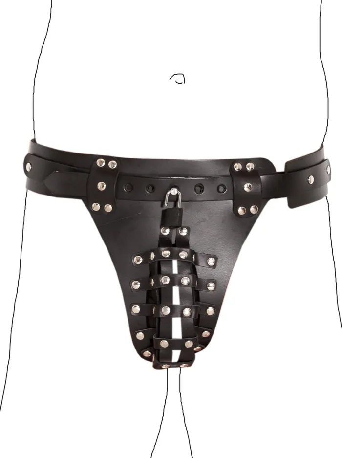 Leather Male Chastity Belt HonourSkintwocom Male Sex Toys