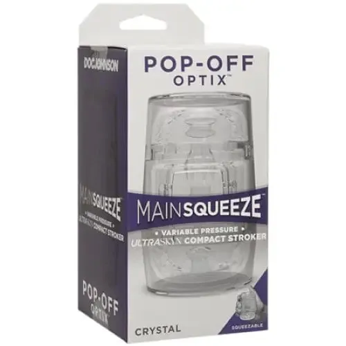 Main Squeeze POPOFF OPTIX Clear Stroker Doc Johnson Male Sex Toys