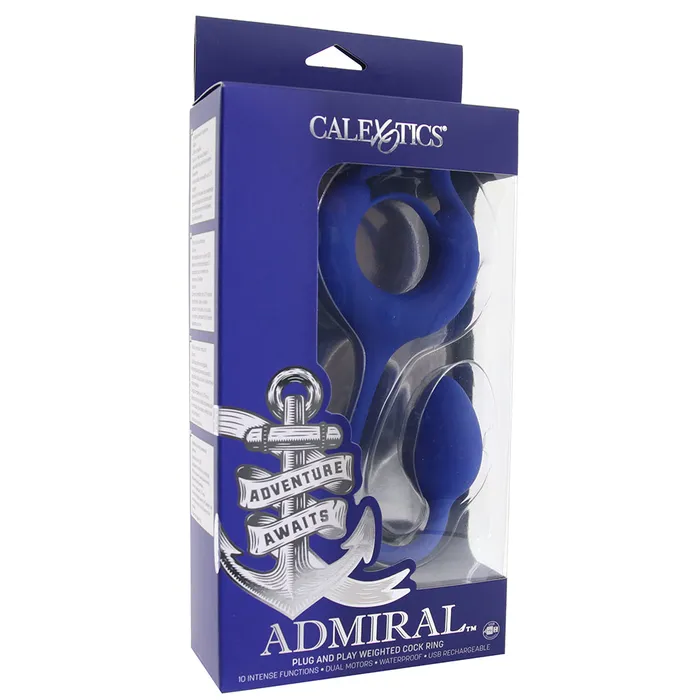 Male Sex Toys Admiral Plug and Play Weighted Cock Ring CalExotics Male Sex Toys Admiral Plug and Play Weighted Cock Ring CalExotics