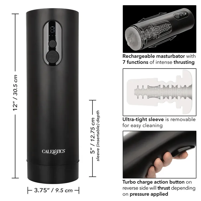 Male Sex Toys CalExotics CaleXOtics Bionic VibroStroker with Oscillation Suction