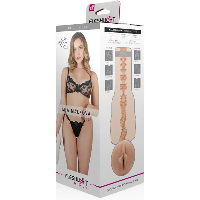Male Sex Toys FLESHLIGHT GIRLS MIA MALKOVA VAGINA LVL UP Fleshlight