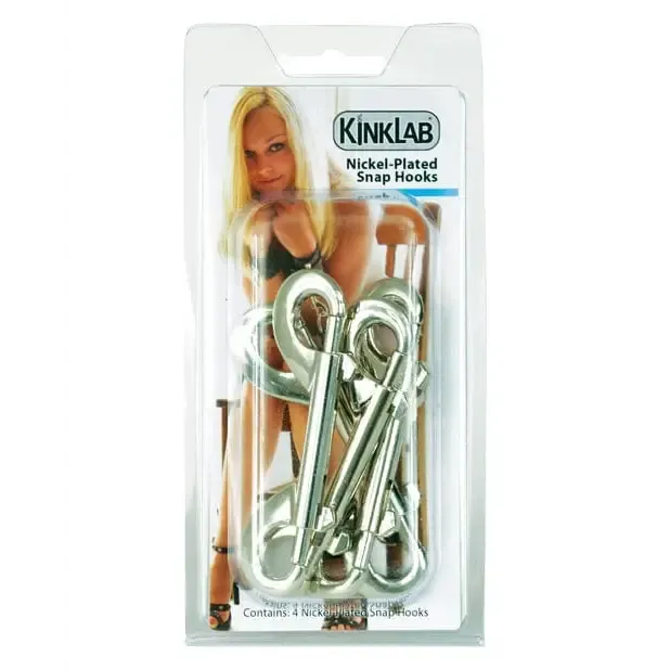 Male Sex Toys KinkLab Kinklab Nickel Plated Snap Hooks Pack Of 4 Male Sex Toys KinkLab Kinklab Nickel Plated Snap Hooks Pack Of 4