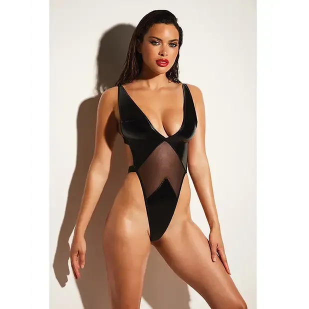 Male Sex Toys Oh La La Cheri Oh L L Chri Limitless Soft Cup High Leg Vinyl and Mesh Teddy 1XL2XL Male Sex Toys Oh La La Cheri Oh L L Chri Limitless Soft Cup High Leg Vinyl and Mesh Teddy 1XL2XL