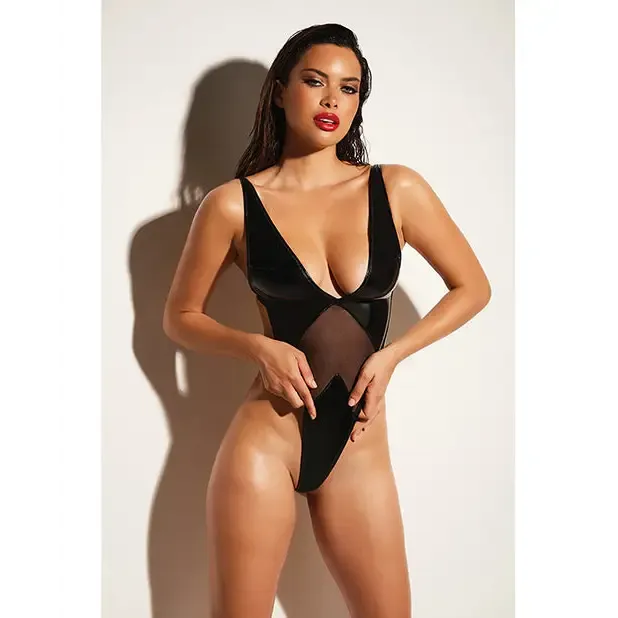 Male Sex Toys Oh La La Cheri Oh L L Chri Limitless Soft Cup High Leg Vinyl and Mesh Teddy 1XL2XL Male Sex Toys Oh La La Cheri Oh L L Chri Limitless Soft Cup High Leg Vinyl and Mesh Teddy 1XL2XL