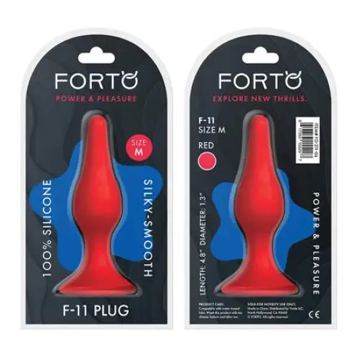 Male Sex Toys Vvole Forto F11 Lungo Silicone Anal Plug Medium Red