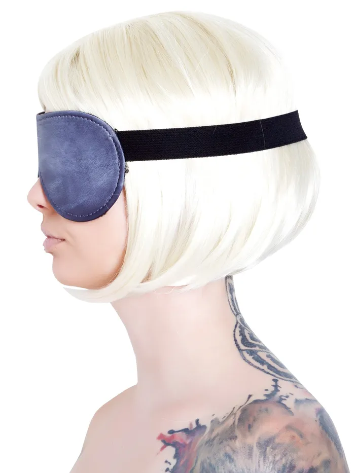 Mens Underwear HonourSkintwocom Distressed Grey Leather Blindfold One Size