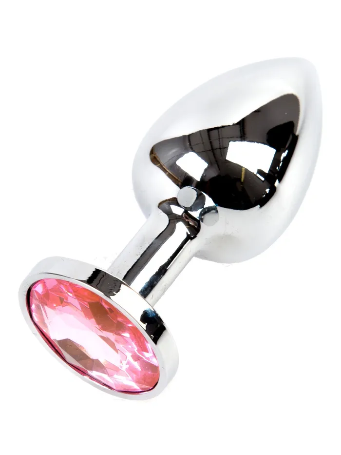 Metal Butt Plug With Pink Jewel HonourSkintwocom Male Sex Toys Metal Butt Plug With Pink Jewel HonourSkintwocom Male Sex Toys