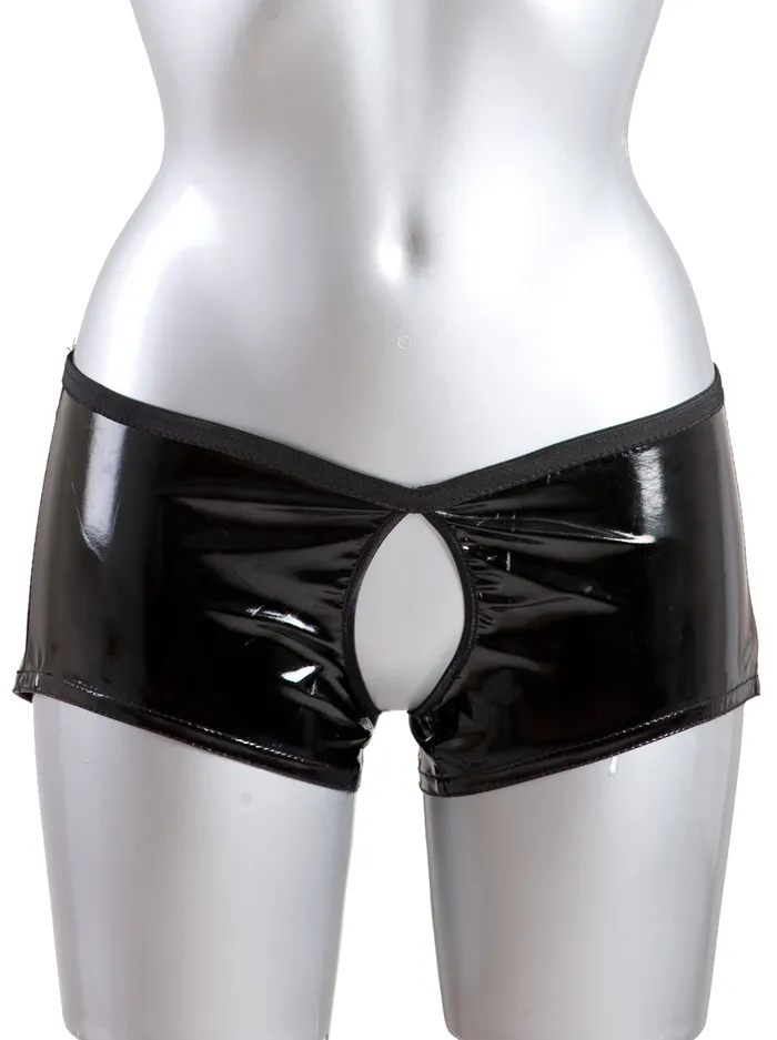 Open Crotch PVC Shorts With Trim HonourSkintwocom Male Sex Toys Open Crotch PVC Shorts With Trim HonourSkintwocom Male Sex Toys