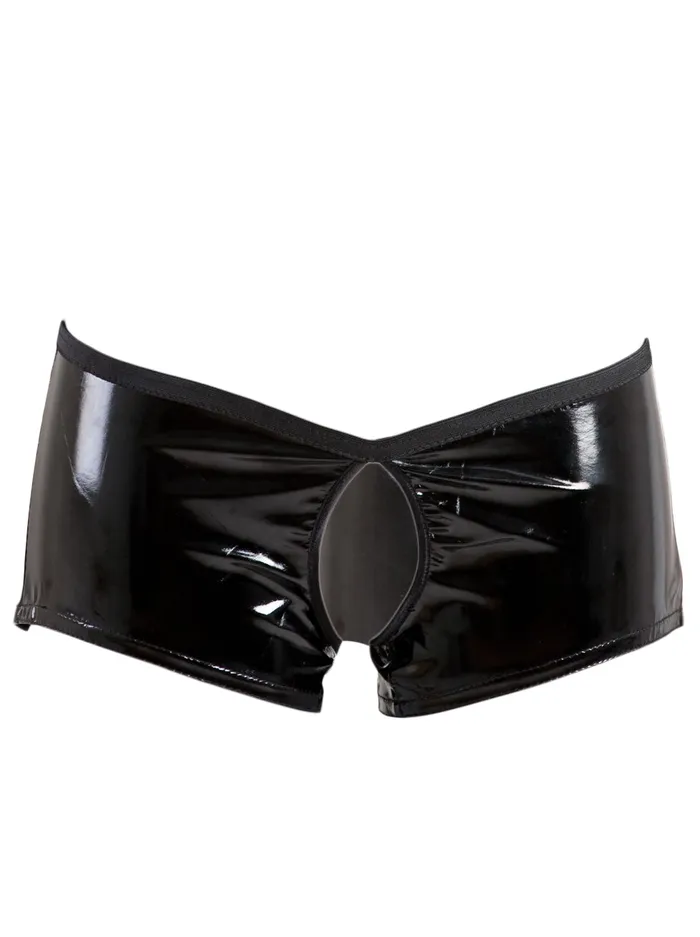 Open Crotch PVC Shorts With Trim HonourSkintwocom Male Sex Toys Open Crotch PVC Shorts With Trim HonourSkintwocom Male Sex Toys