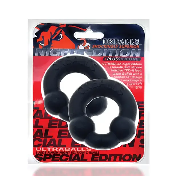 OxBalls Ultraballs 2Pack Cockring PlusSilicone Special Edition Night OXBALLS Male Sex Toys OxBalls Ultraballs 2Pack Cockring PlusSilicone Special Edition Night OXBALLS Male Sex Toys