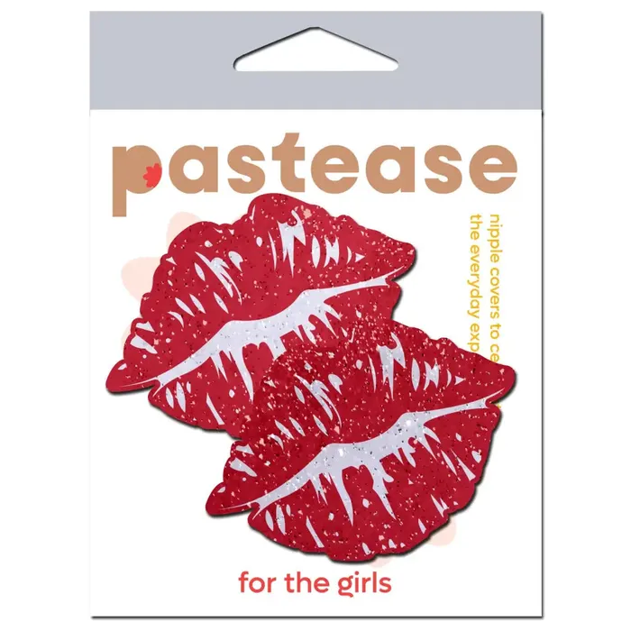 Pastease Vibrators Pastease Sparkly Red Kissing Lips Pasties